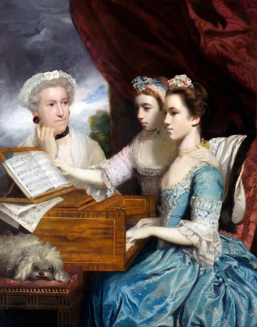 Mme James Paine (deceased in 1766) and the Misses Paine (Charlotte, born in 1751, and Mary, 1753-1798) - Joshua Reynolds