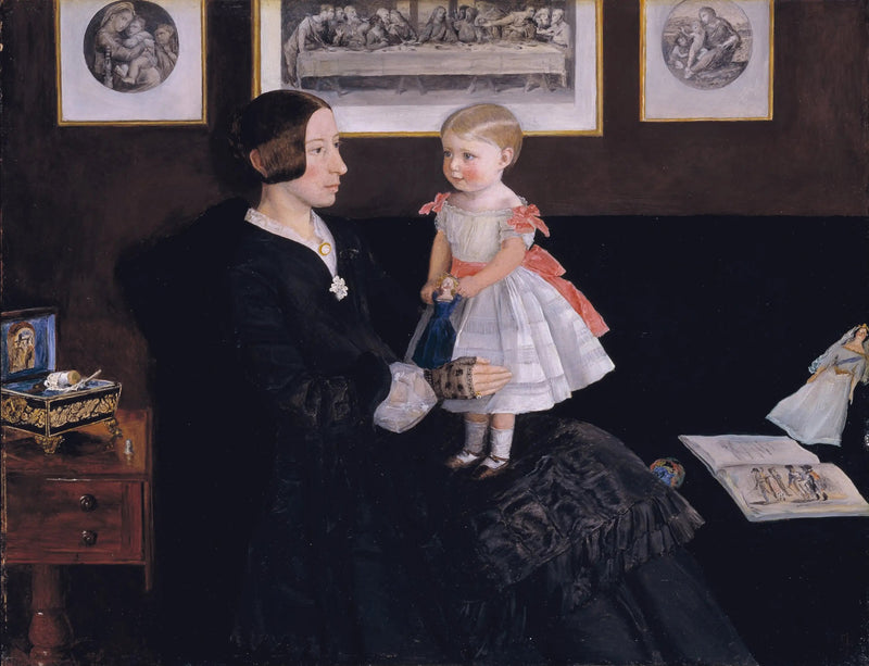Mrs. James Wyatt Jr and her daughter Sarah - John Everett Millais