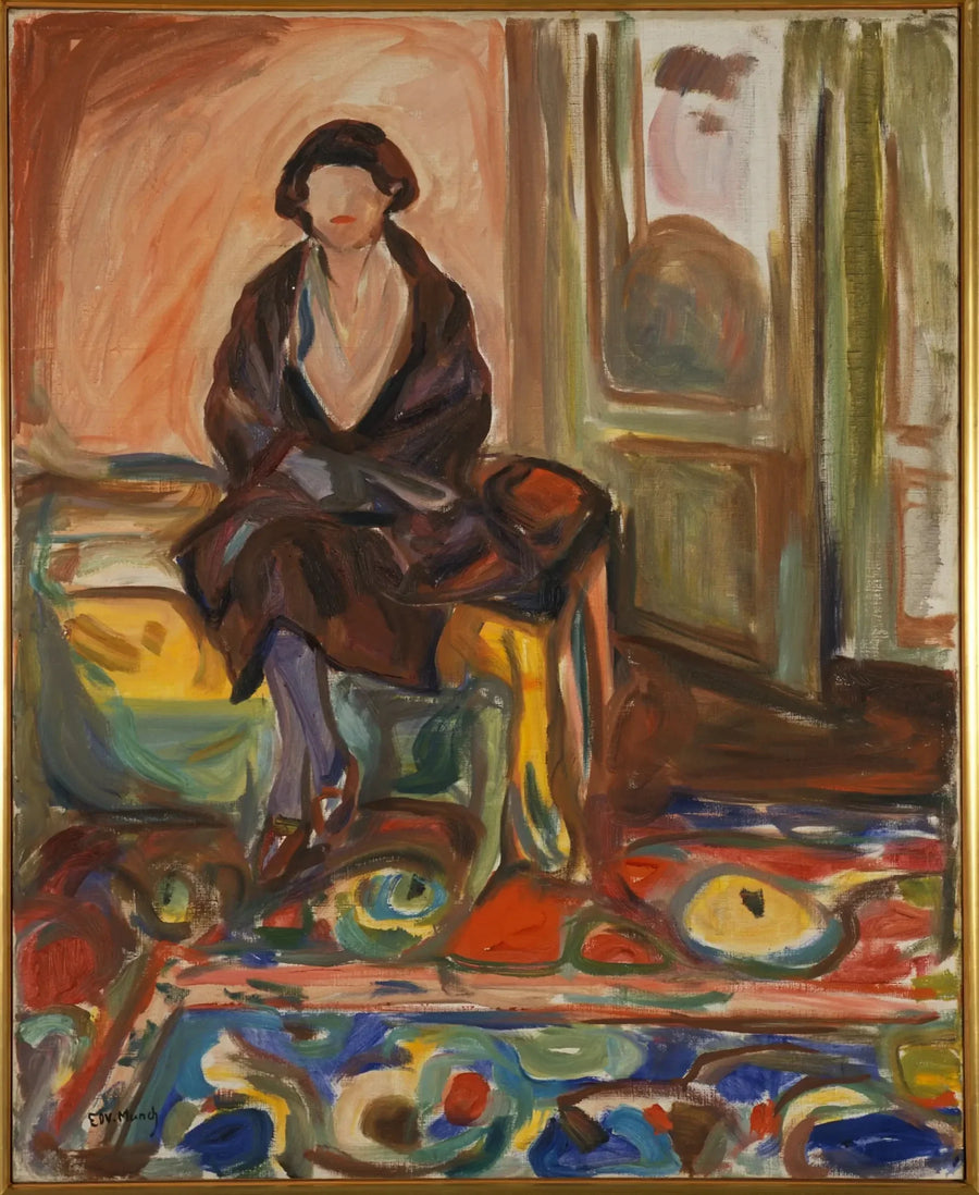 Model Sitting on the Couch - Edvard Munch