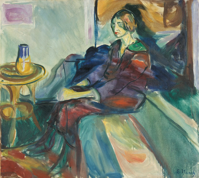 Model Sitting on the Couch - Edvard Munch