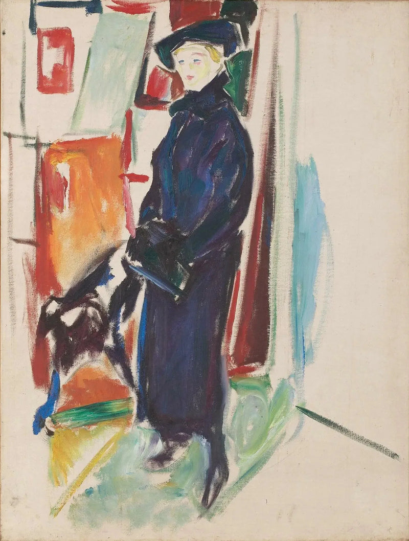 Model with Hat and Coat - Edvard Munch