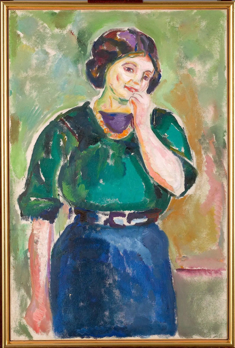 Model in Green and Blue - Edvard Munch
