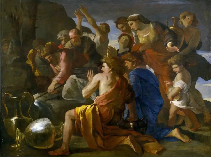 Moses soothing the waters of Marah - Nicolas Poussin