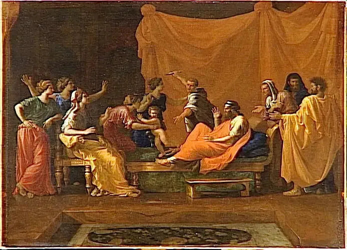 Moses Child Trampling the Pharaoh's Crown - Nicolas Poussin