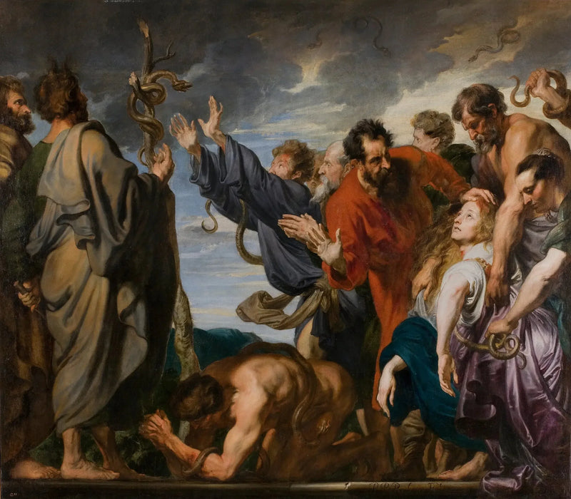Moses and the Serpent of Aïrain - Antoine van Dyck