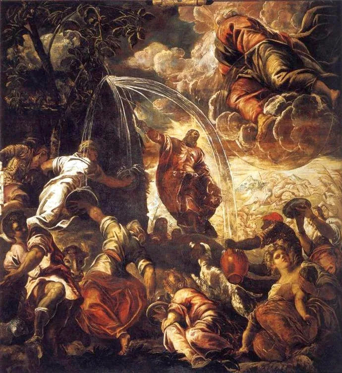 Moses Making Water Flow from the Rock - Jacopo Tintoretto