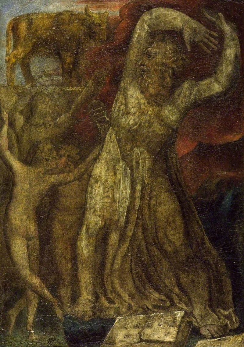 Moses Indigné devant le Veau d'Or - William Blake