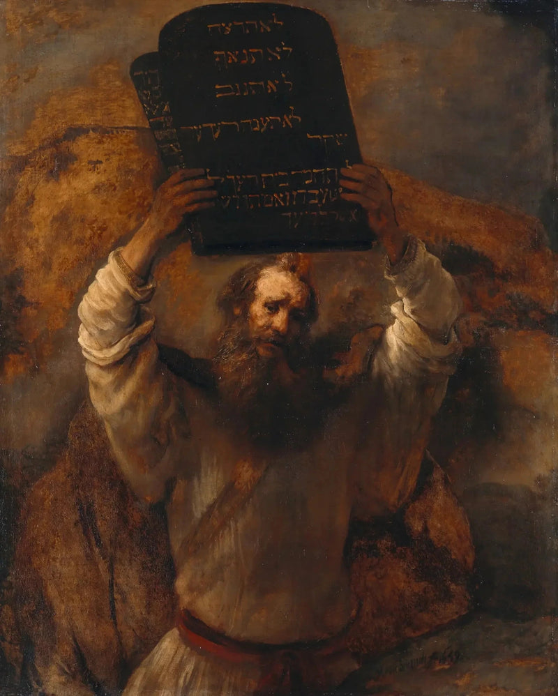 Moses Breaking the Tablets of the Law - Rembrandt