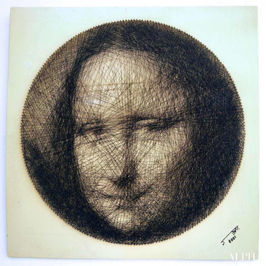 Mona Lisa String Art - Parida | 60 x 60 cm Reproductions de tableaux à la peinture à l’huile