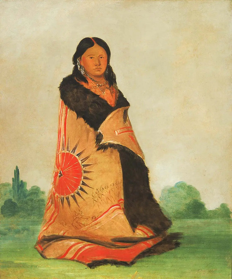 Mong-shóng-sha, Bent Willow, wife of the Great Chief - George Catlin