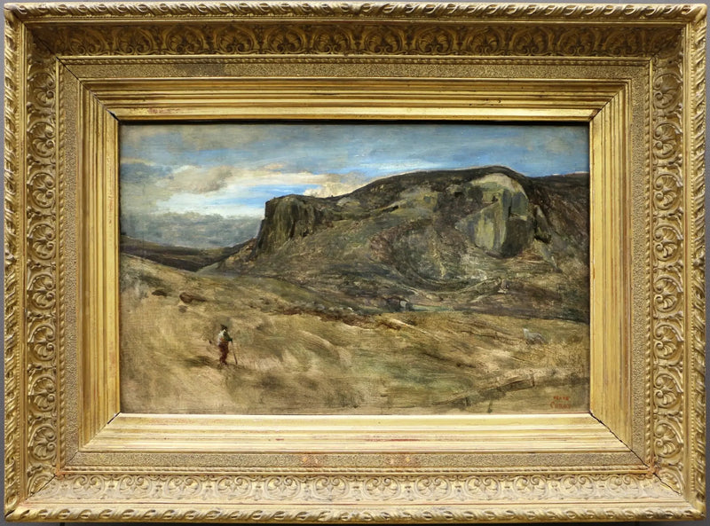Roman Countryside Mountain. Le Rocher des Nazons - Jean-Baptiste Camille Corot
