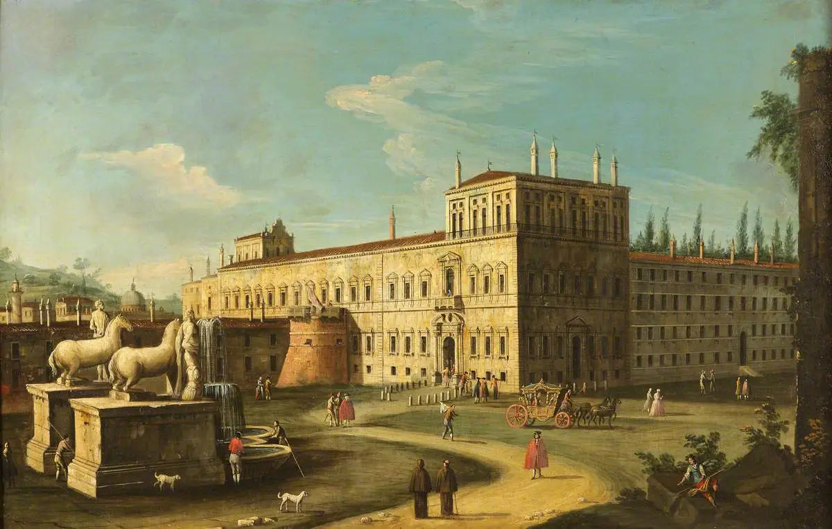 Monte Cavallo et le palais du Quirinal Rome - Canaletto - Alpha Reproduction