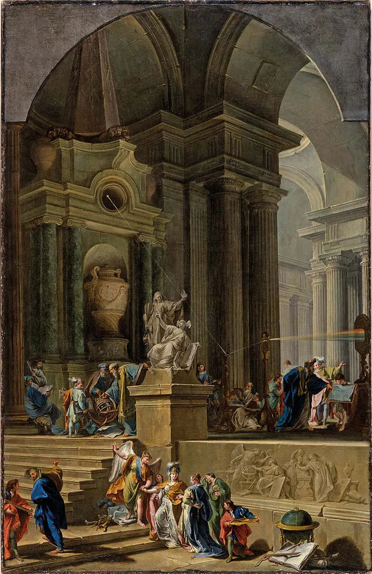 Allegorical monument to Sir Isaac Newton - Giovanni Battista Pittoni