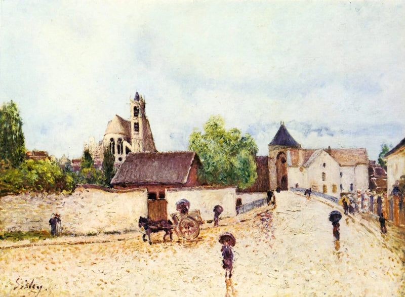 Moret-sur-Loing under the rain - Alfred Sisley