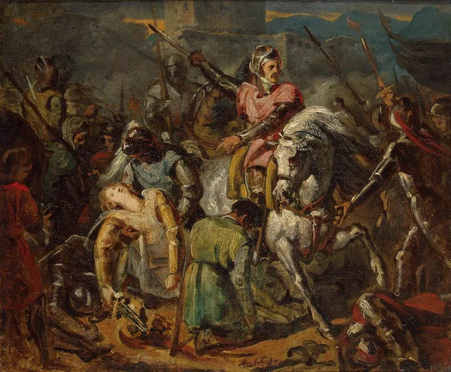Death of Gaston de Foix at the Battle of Ravenna on April 11, 1512 - Ary Scheffer