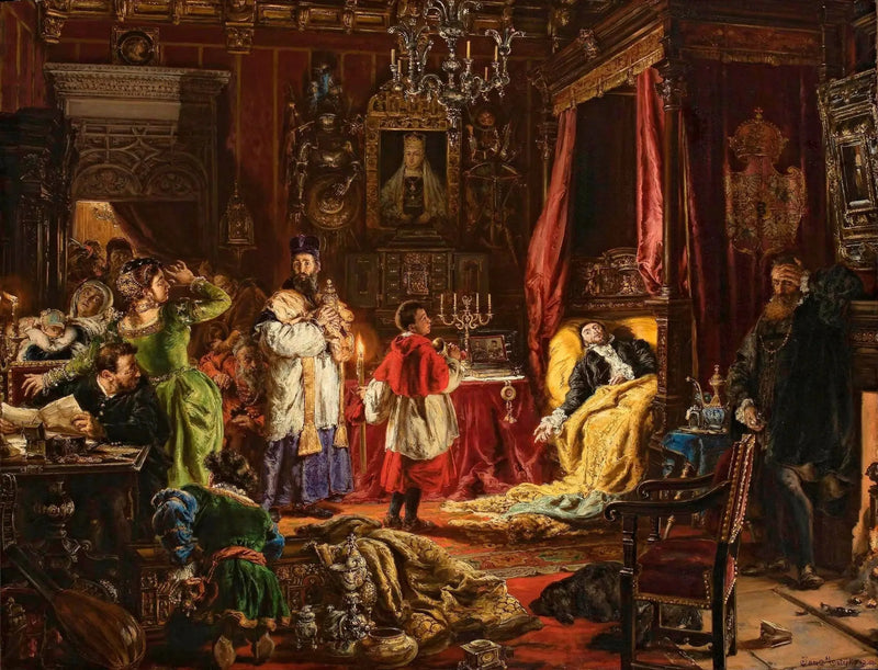 Death of Sigismond Auguste at Knyszyn in 1572 - Jan Matejko