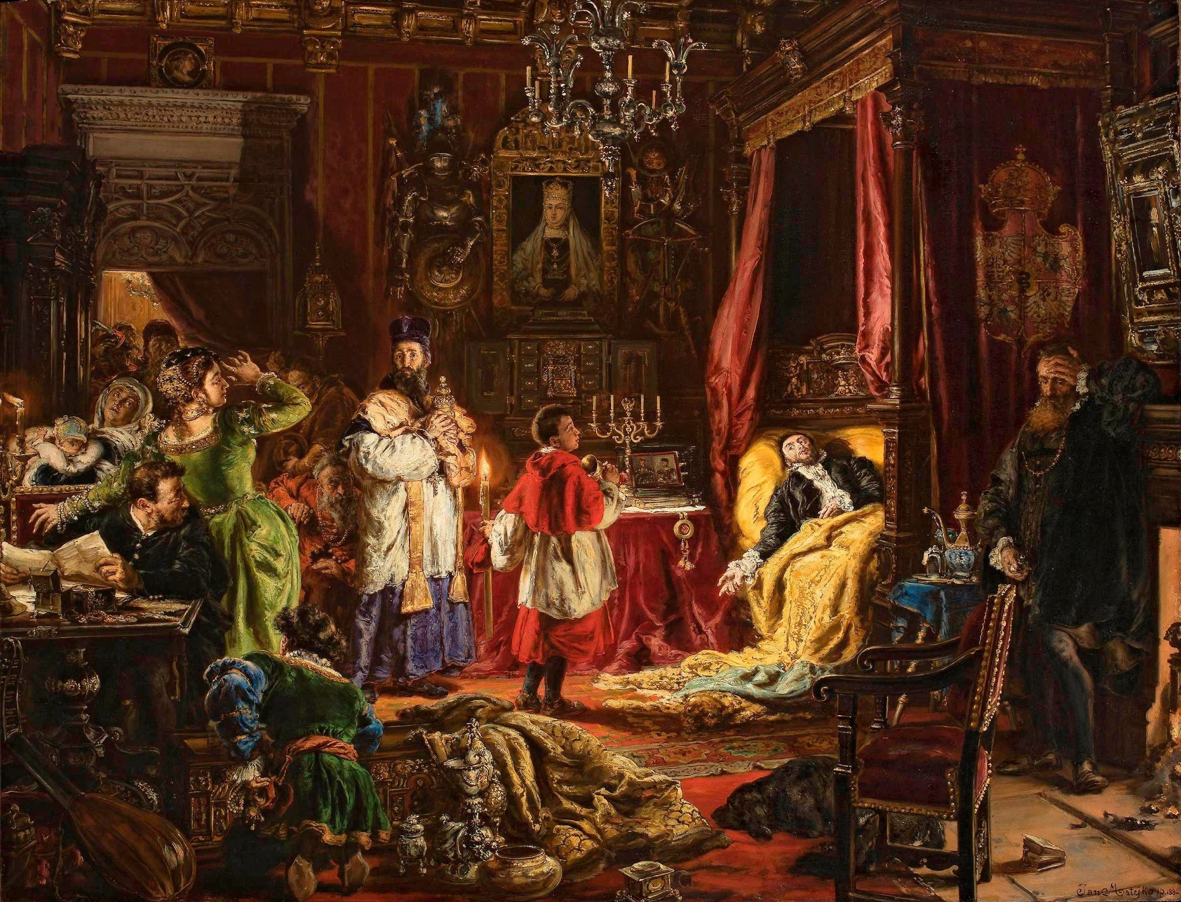 Death of Sigismond Auguste at Knyszyn in 1572 - Jan Matejko