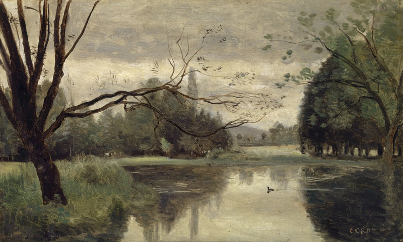 Mortefontaine. The Duck Pond - Jean-Baptiste Camille Corot