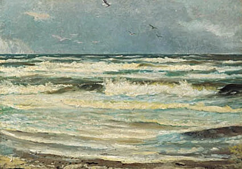 Seagulls at Skagen Sønderstrand. -Michael Peter Ancher