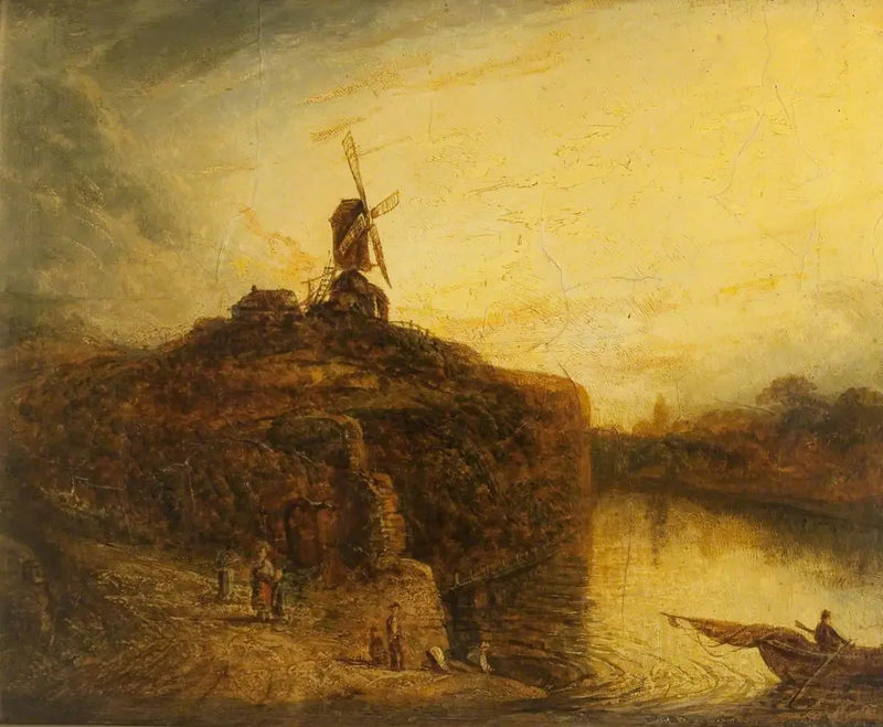 Windmill above a river - Rembrandt