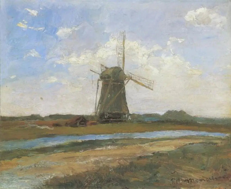 Windmill in the Sun by a Stream - Piet Mondrian