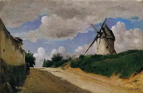 Windmill on the Picard Coast - Jean-Baptiste Camille Corot