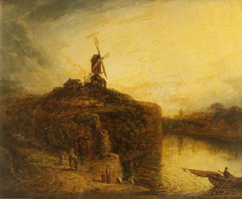 Windmill above a river - Rembrandt