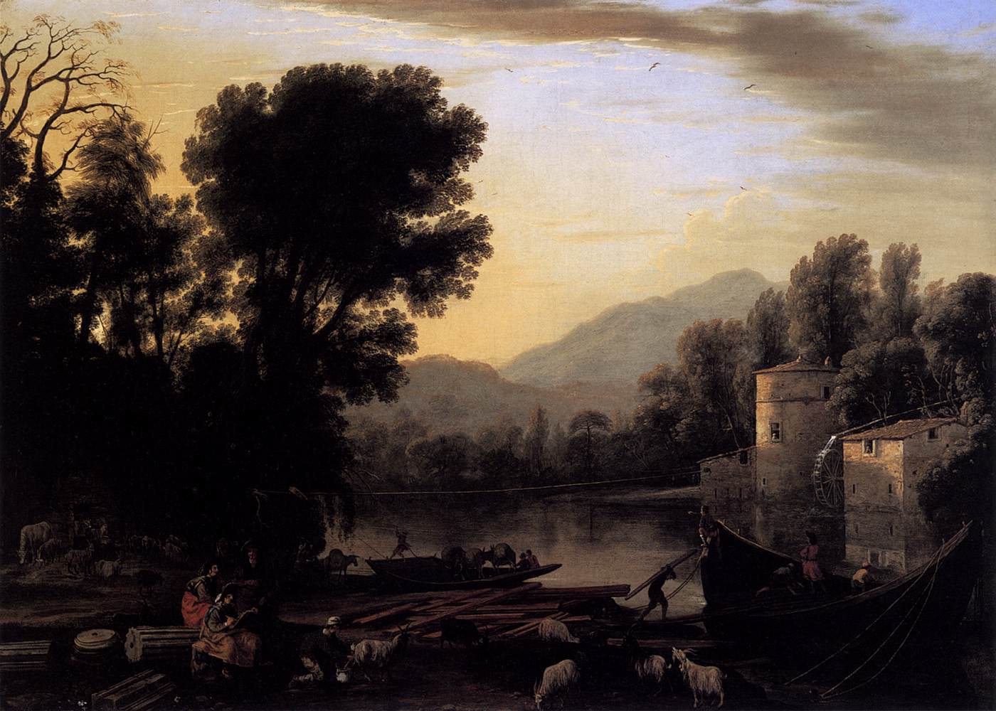 Mill on a River - Claude Lorrain