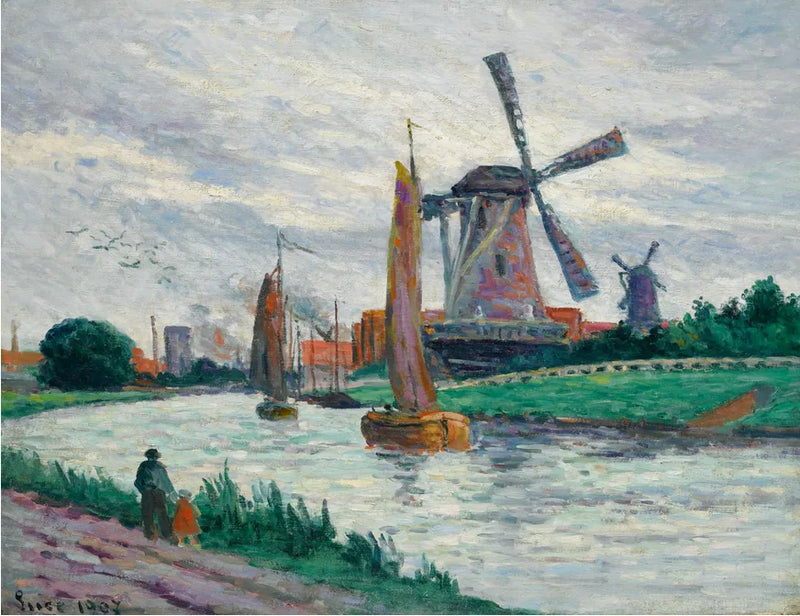 Moulins in Holland - Maximilien Luce