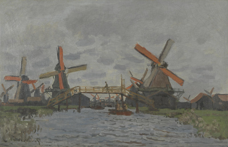 Windmills near Zaandam W181 - Claude Monet