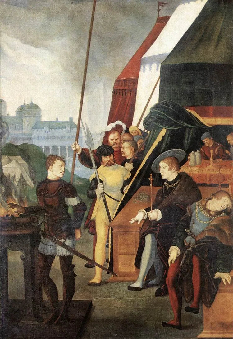 Mucius Scaevola devant Porsenna - Hans Baldung Grien
