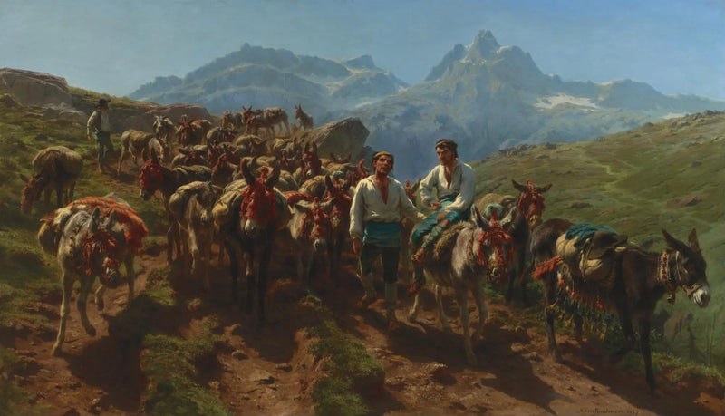Spanish muleteers crossing the Pyrenees - Rosa Bonheur