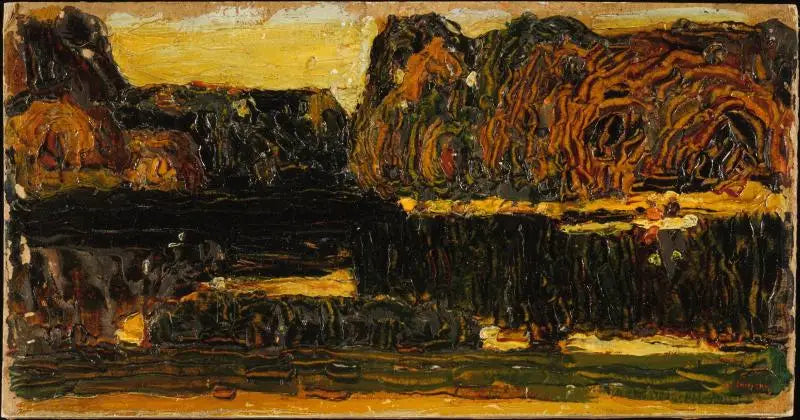 Munich, English Garden (Lake and Canoe) - Vassily Kandinsky