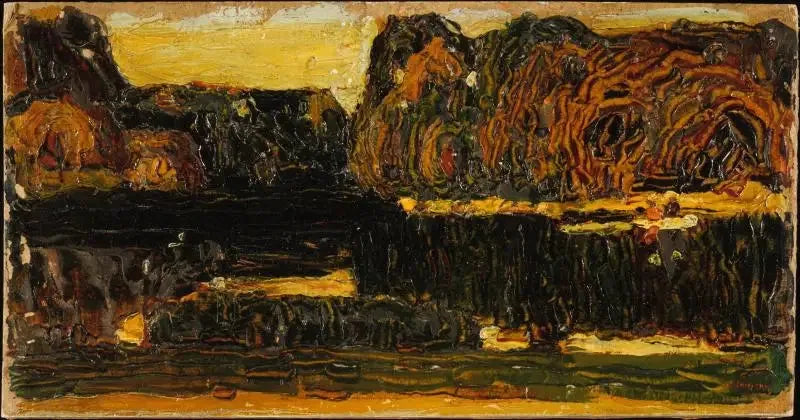 Munich, English Garden (Lake and Canoe) - Vassily Kandinsky