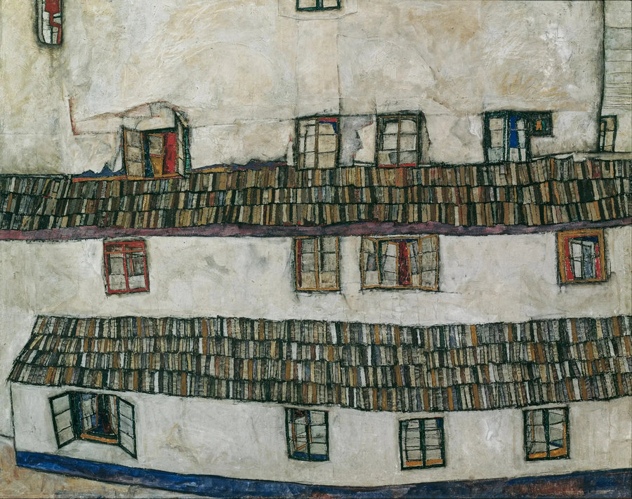 Wall of the House (Window Wall) - Egon Schiele