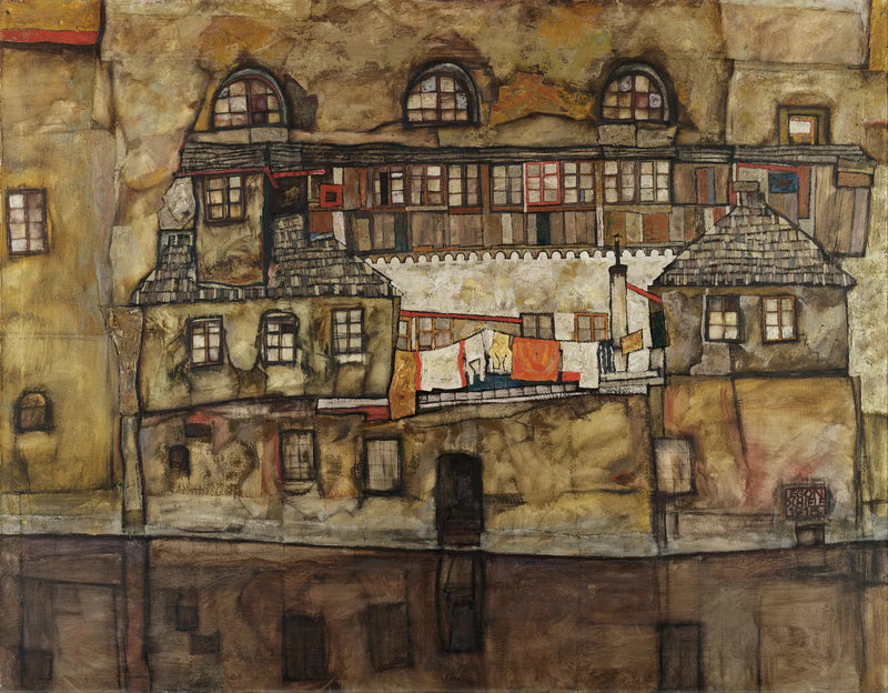 House Wall by the River - Egon Schiele