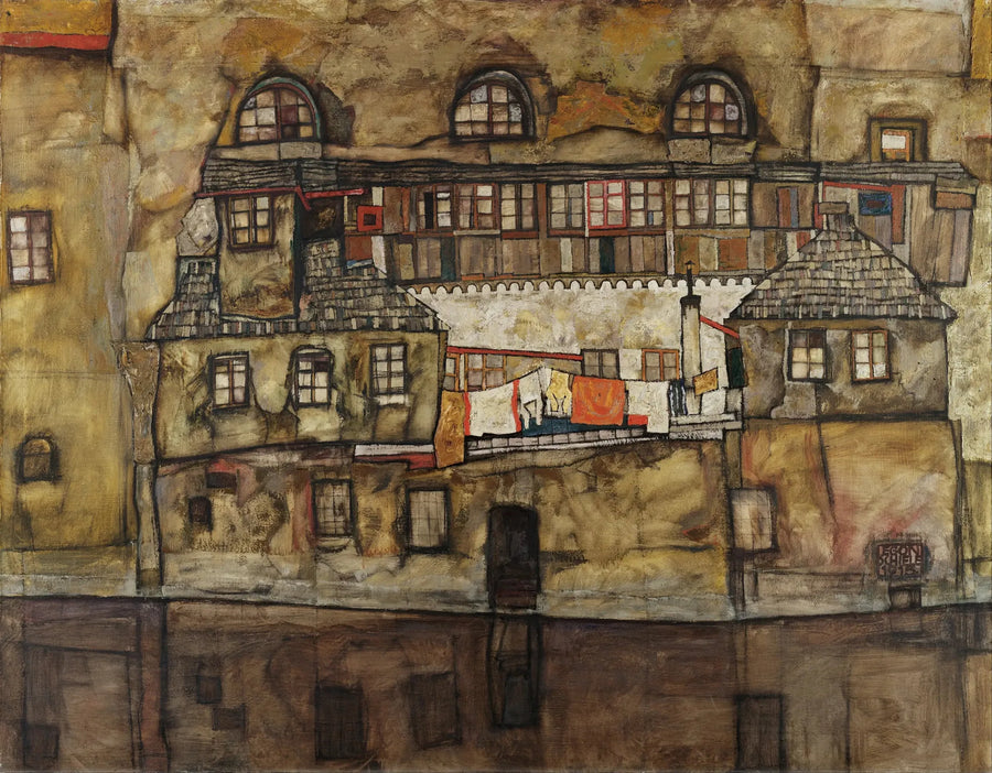 House Wall by the River - Egon Schiele