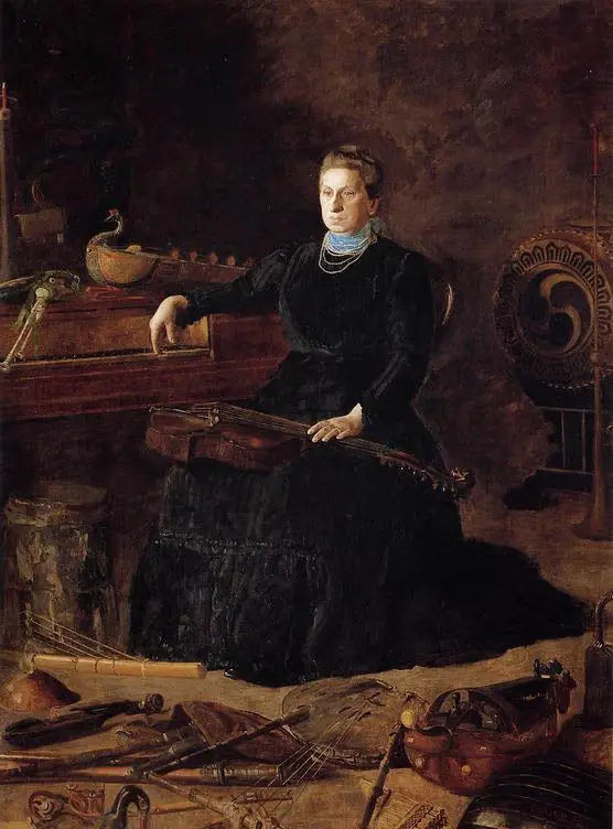 Outdated music (Portrait of Sarah Sagehorn Frishmuth) - Thomas Eakins