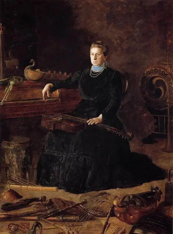 Outdated music (Portrait of Sarah Sagehorn Frishmuth) - Thomas Eakins