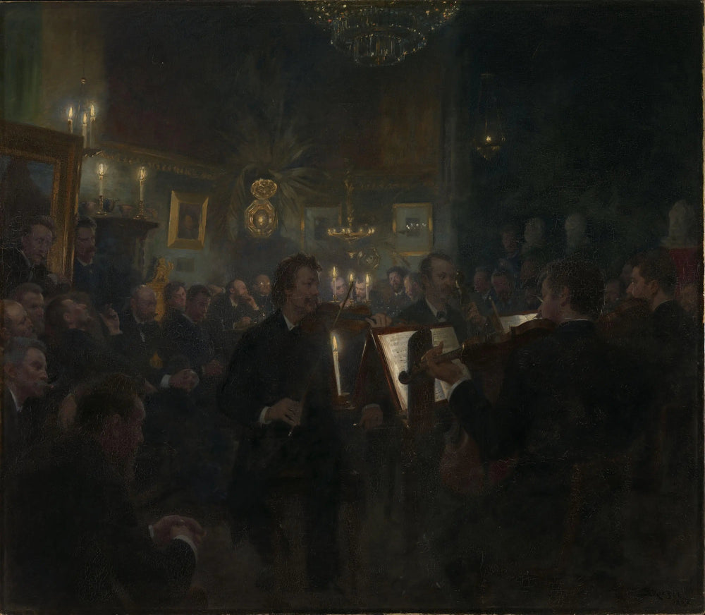 Musique en studio - Peder Severin Krøyer image 1 copie de tableau peinte à la main