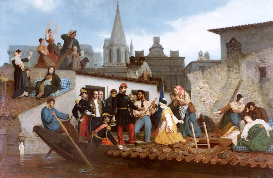 Napoleon III visiting the floods of Tarascon - Bouguereau