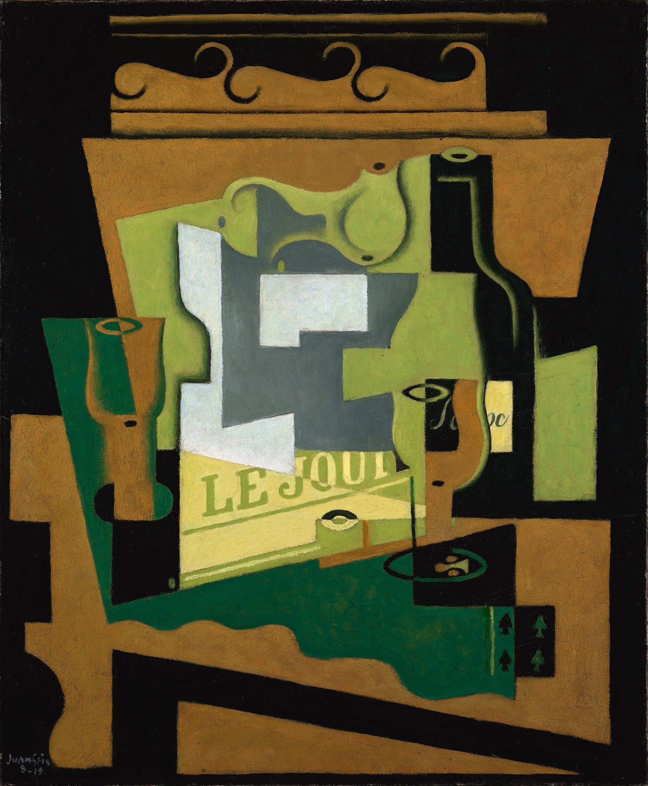 Still life with Bordeaux bottle - Juan Gris