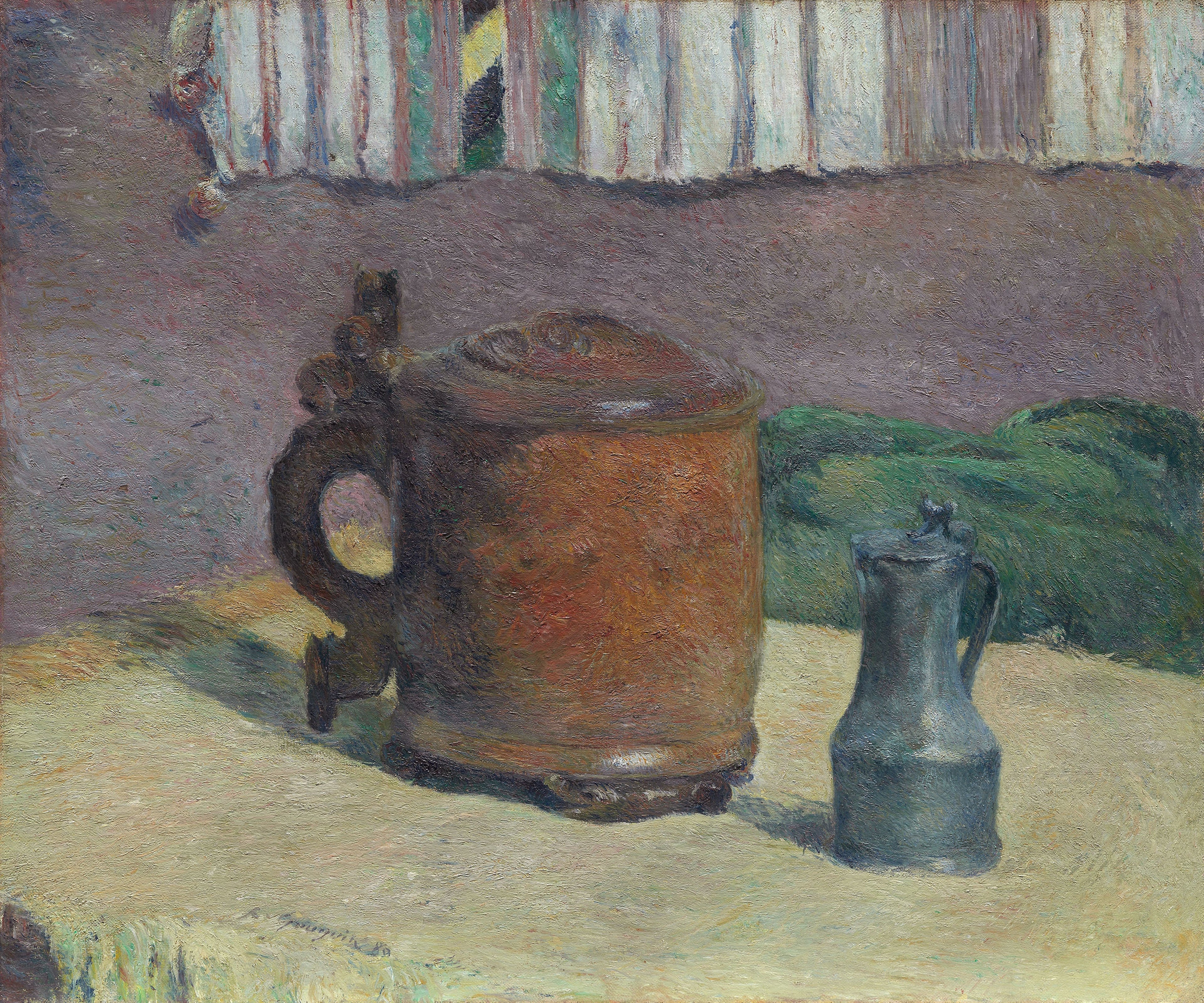 Still Life with Clay Jug and Iron Cup - Paul Gauguin