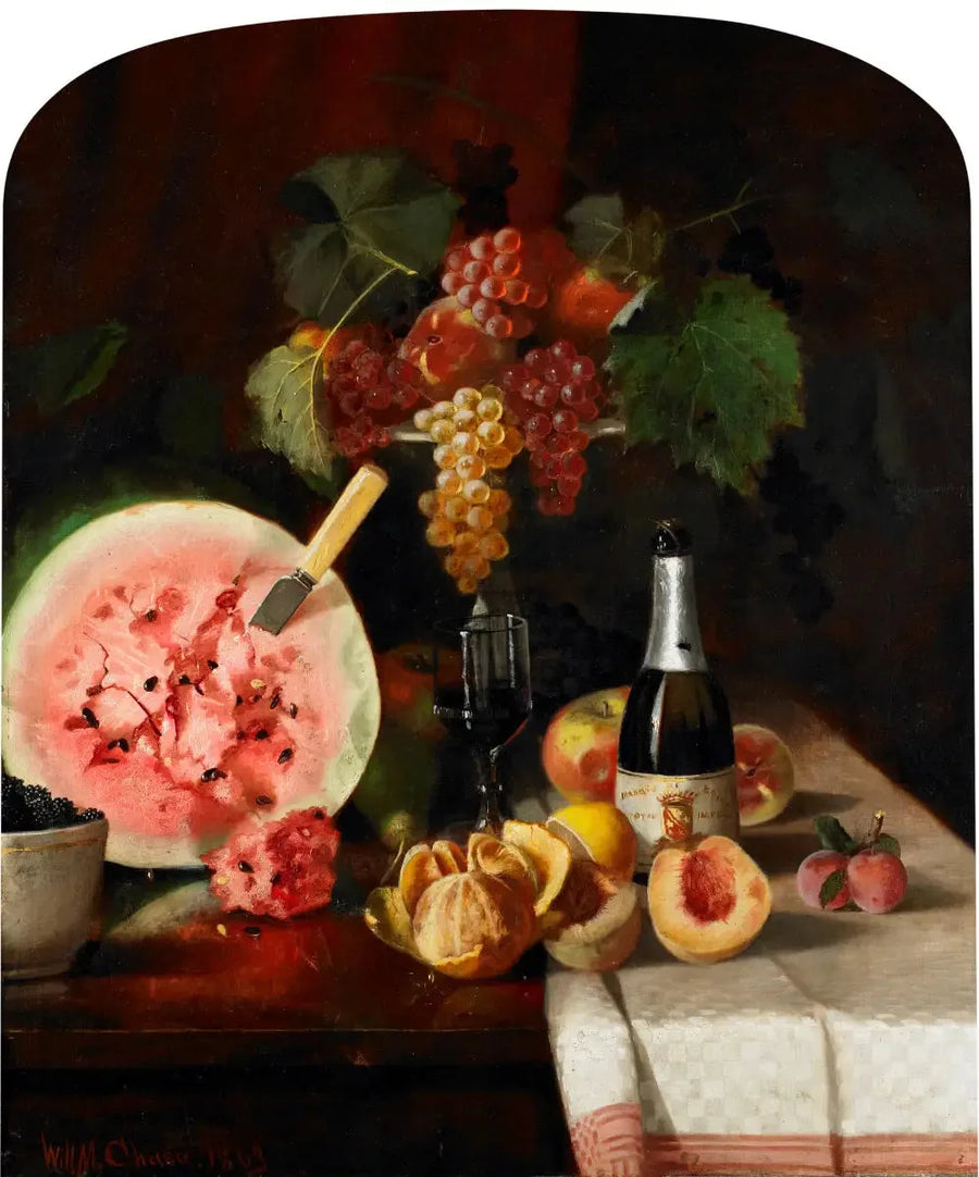 Still life with Watermelon - William Merritt Chase