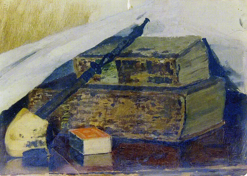 Still Life with Pipe and Bibles - Edvard Munch