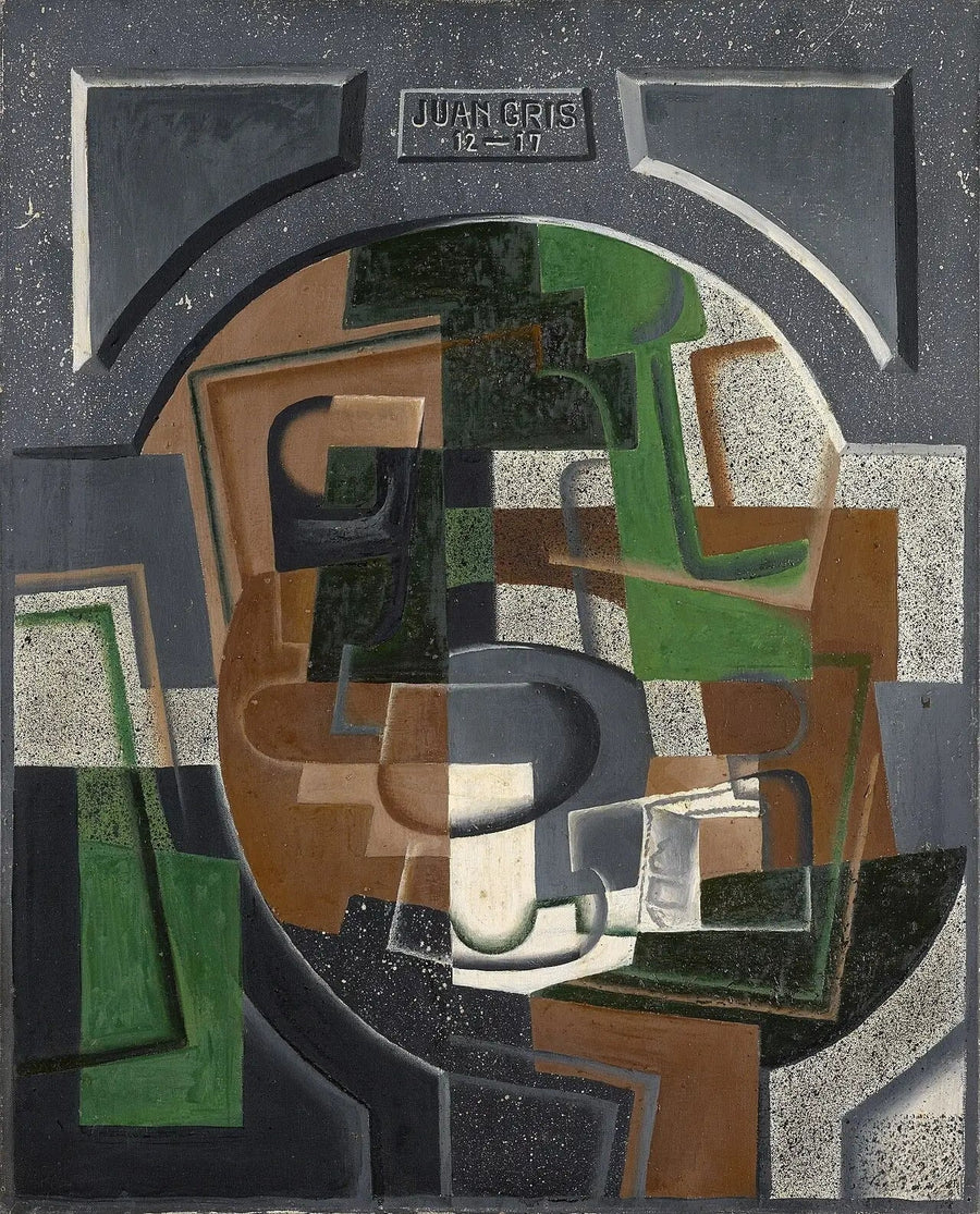 Still life with plaque - Juan Gris