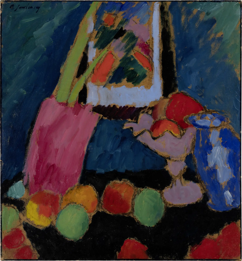 Violet Bowl Still Life - Alexej von Jawlensky