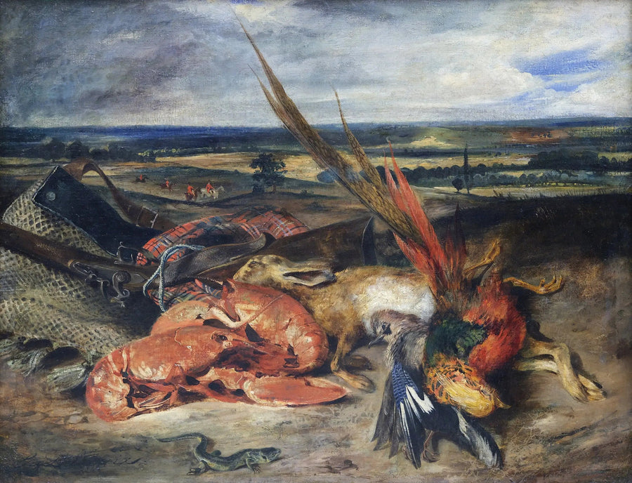 Still Life with Lobster - Eugène Delacroix