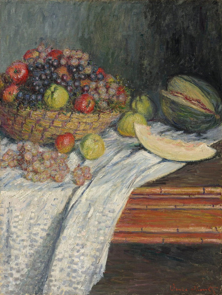 Still Life with Spanish Melon - Claude Monet