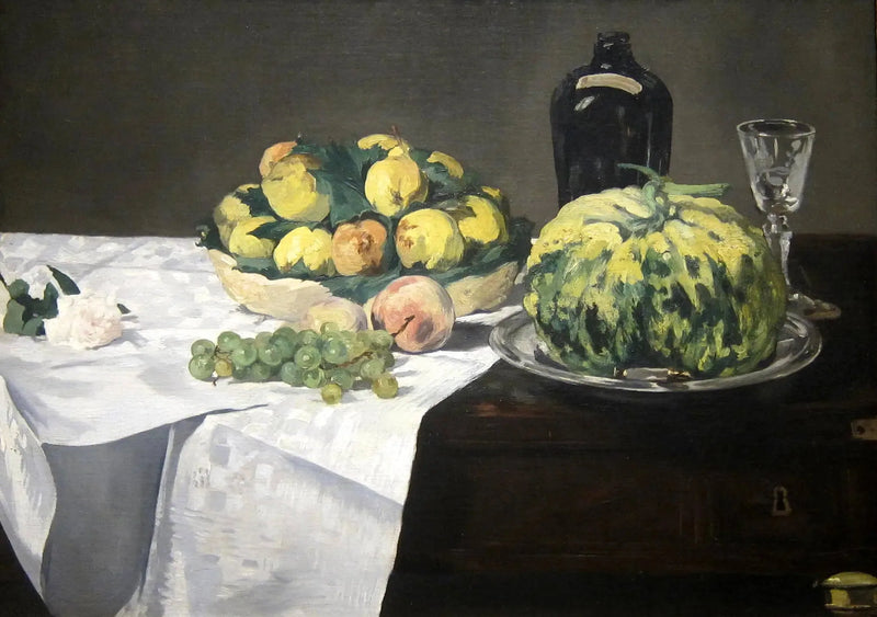 Still Life with Melon and Peaches - Édouard Manet